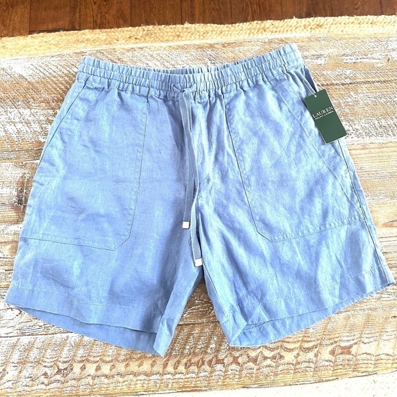 Ralph Lauren Linen Chambray Shorts - Picture 1 of 5